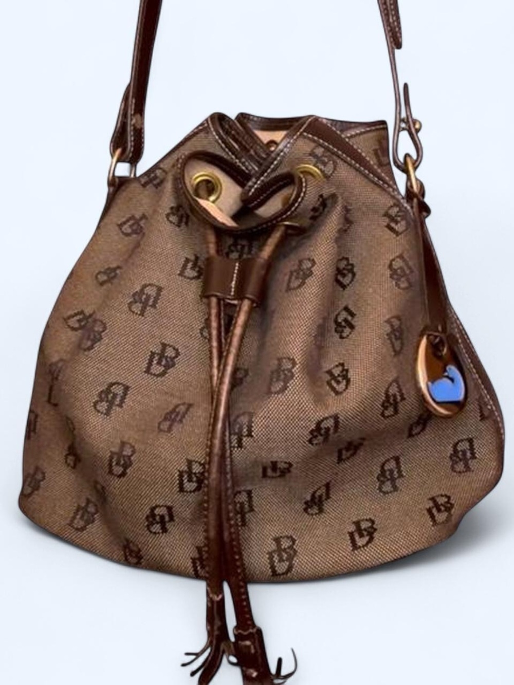 Vintage 90s Dooney & Bourke Monogram Bucket Bag
